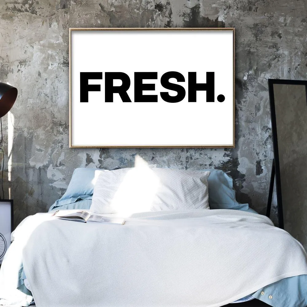 A3 Poster Print Typography - White image