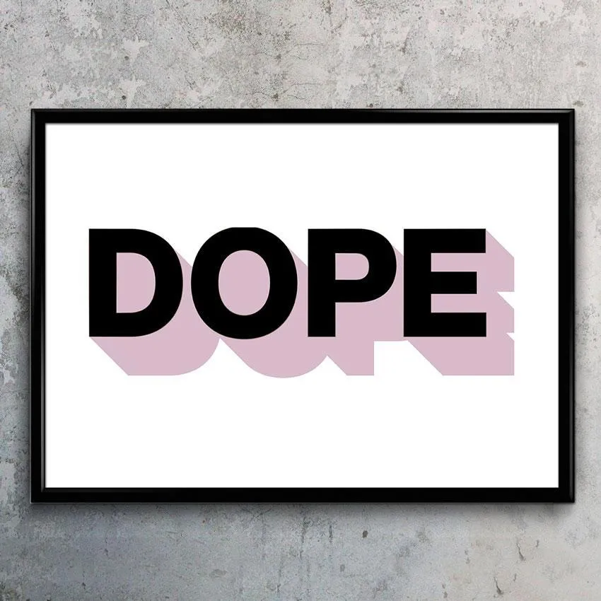 A3 Typography Poster Print - Black & Purple image