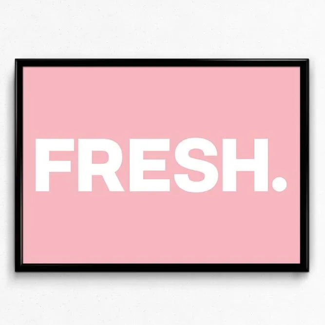 A3 Typography Poster Print - Pink image