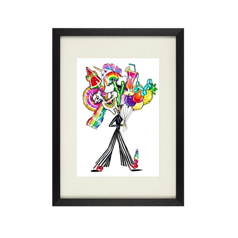 A3 Wall Art Print with Frame - Black