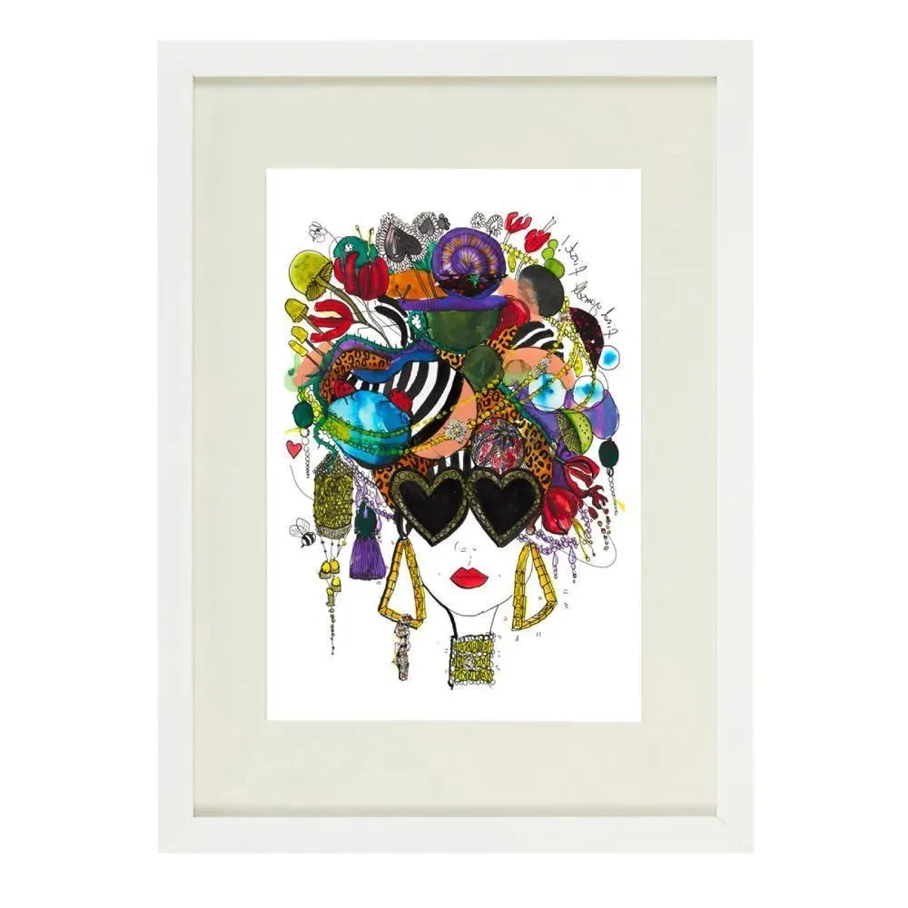A3 Wall Print with Frame - White