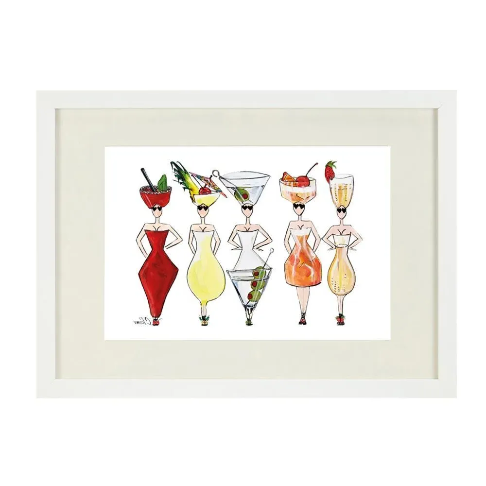 A4 Wall Art Print with Frame - White