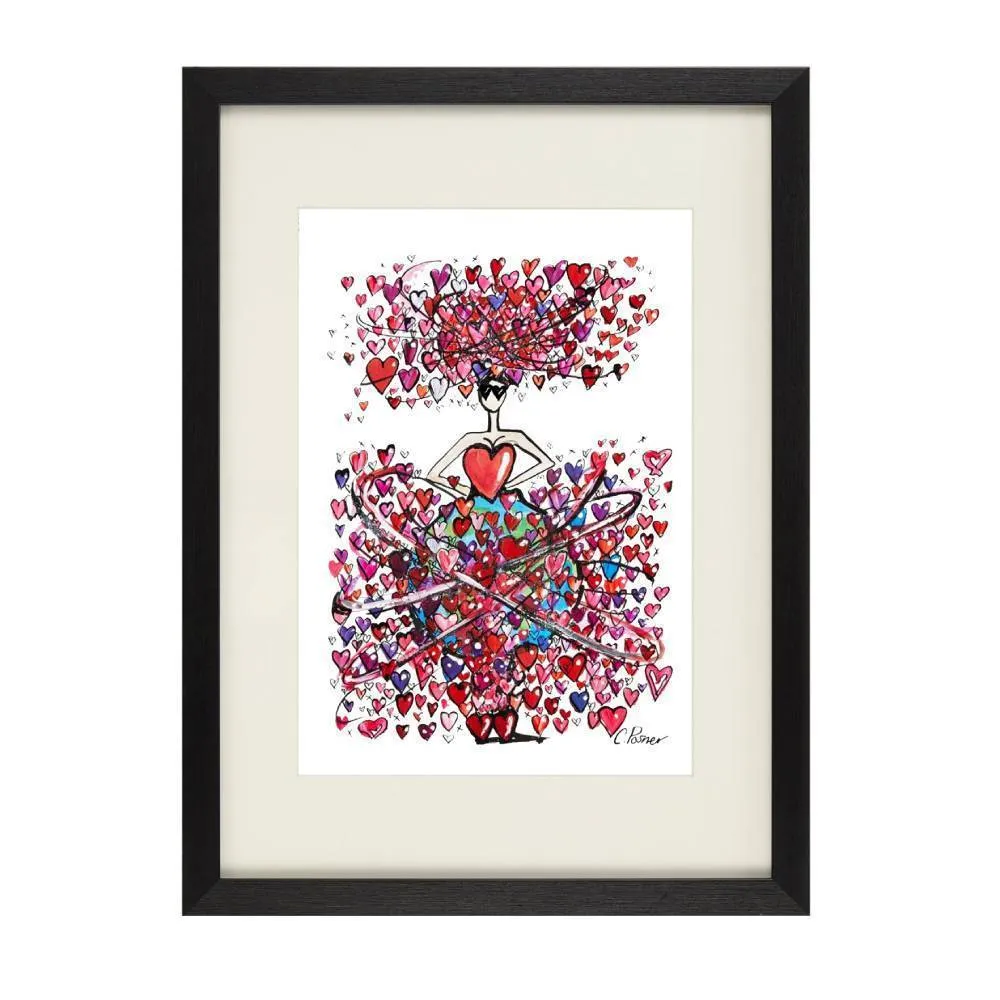 A4 Wall Art Print with Frame - White