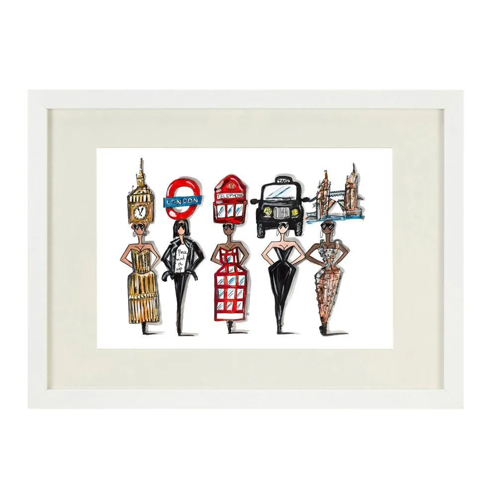 A4 Wall Print London Icons - Unframed image