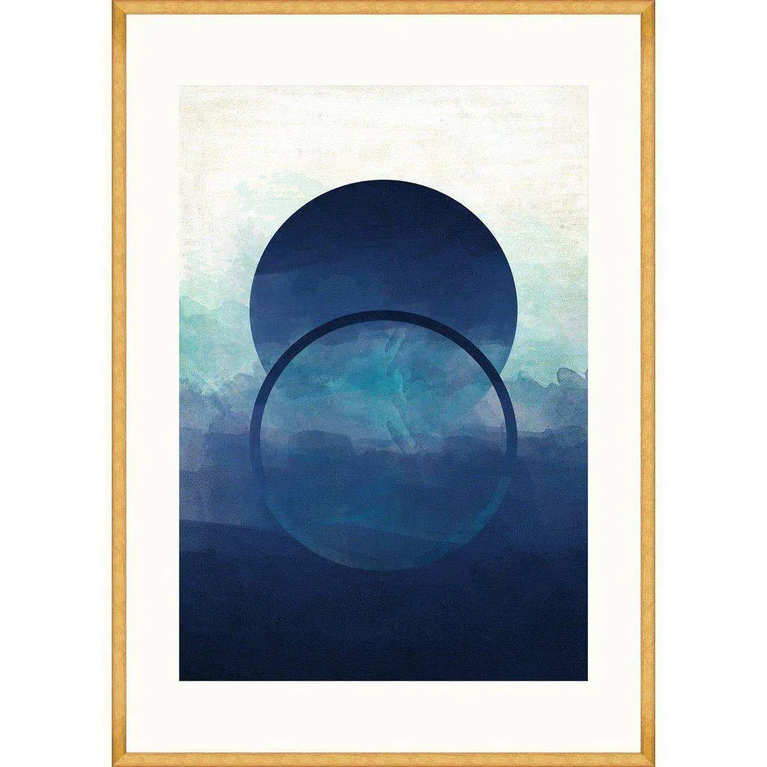 Abstract Ombre I Framed Wall Art - Blue