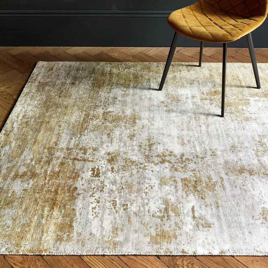 Abstract Screen Printed Hand Woven Rug - Autumn