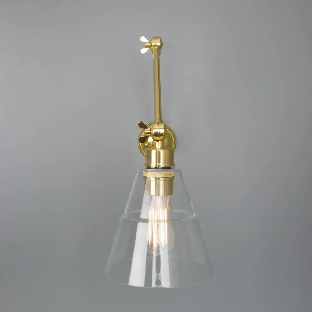 Adjustable Arm Wall Light - Brass, Metal