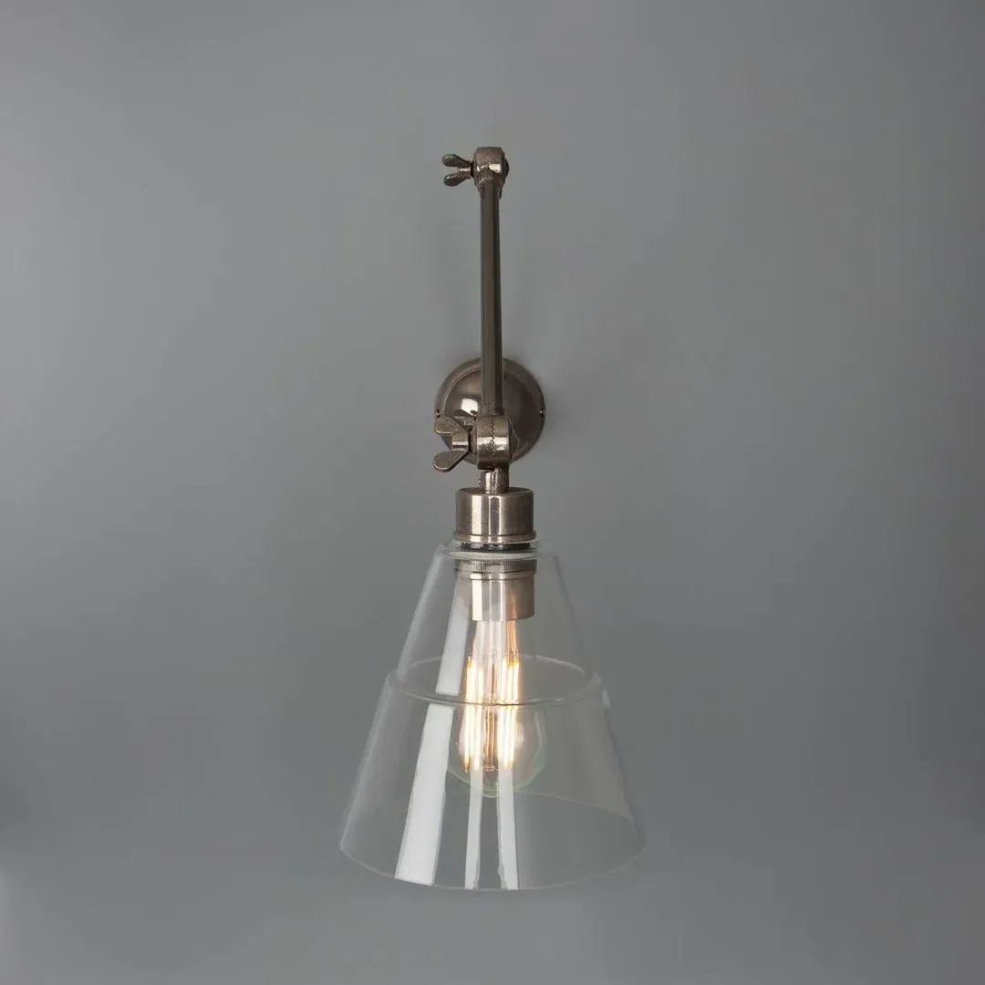 Adjustable Arm Wall Light - Silver, Metal