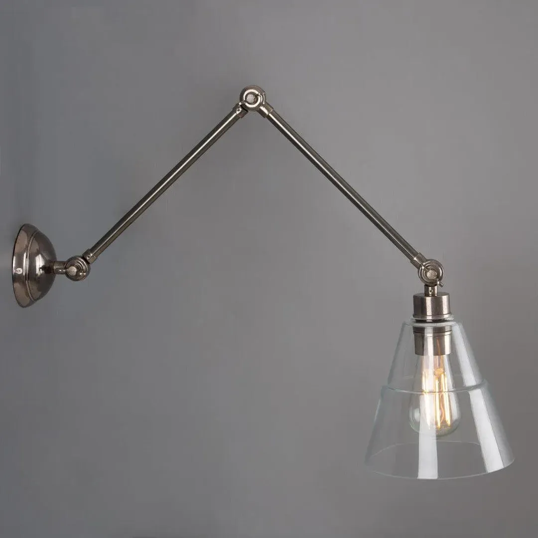 Adjustable Arm Wall Light - Silver, Metal