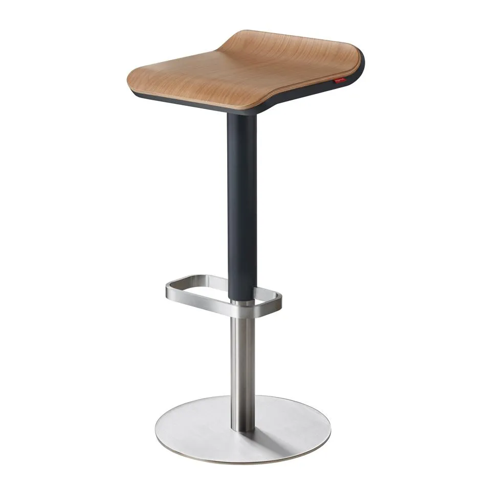 Adjustable Bar Stool - Anthracite, Oak