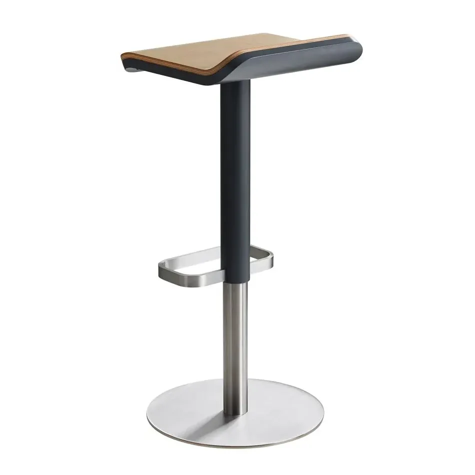 Adjustable Bar Stool - Anthracite, Oak