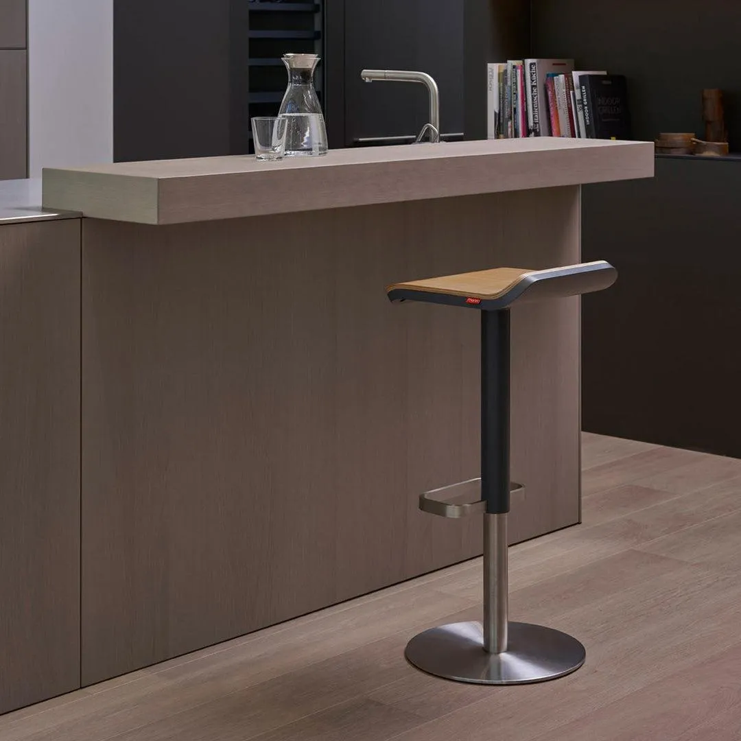 Adjustable Bar Stool - Anthracite, Oak