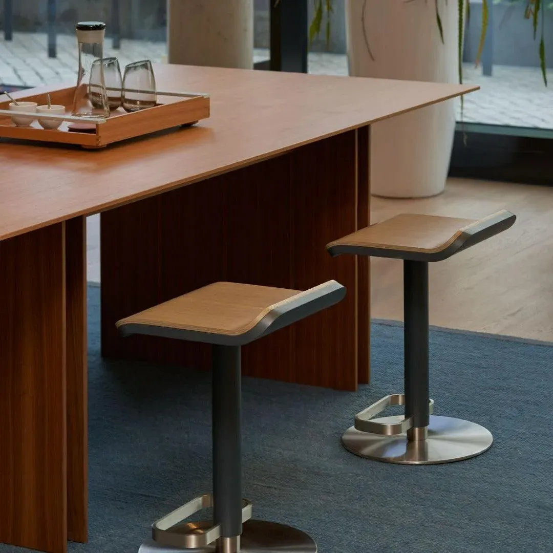 Adjustable Bar Stool - Anthracite, Oak