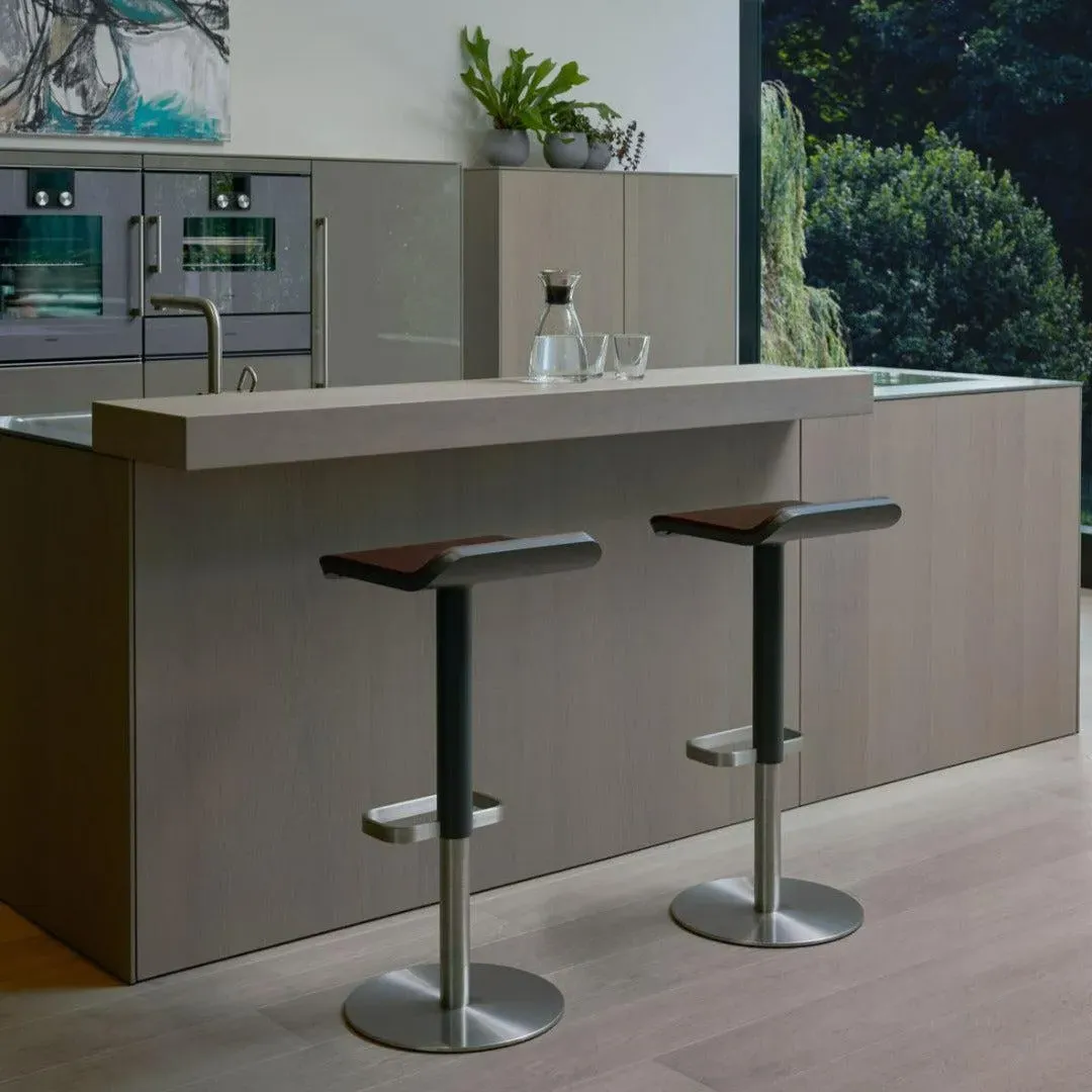 Adjustable Bar Stool - Anthracite, Walnut