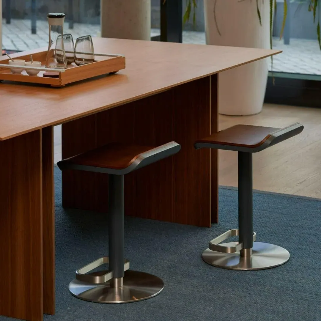 Adjustable Bar Stool - Anthracite, Walnut