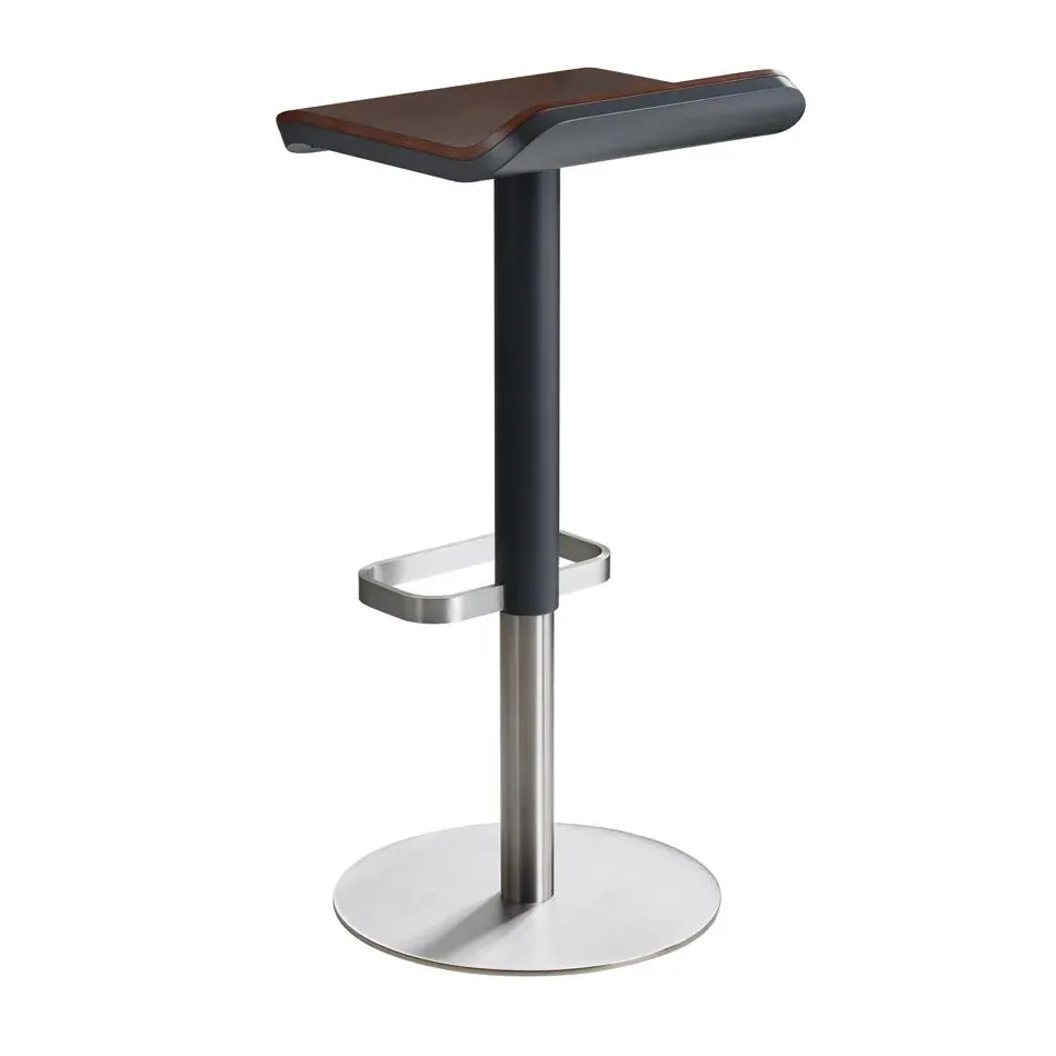 Adjustable Bar Stool - Anthracite, Walnut