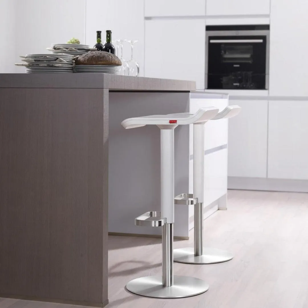 Adjustable Bar Stool - White
