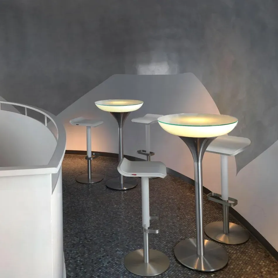 Adjustable Bar Stool - White