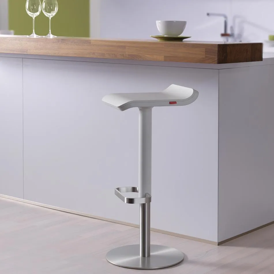Adjustable Bar Stool - White
