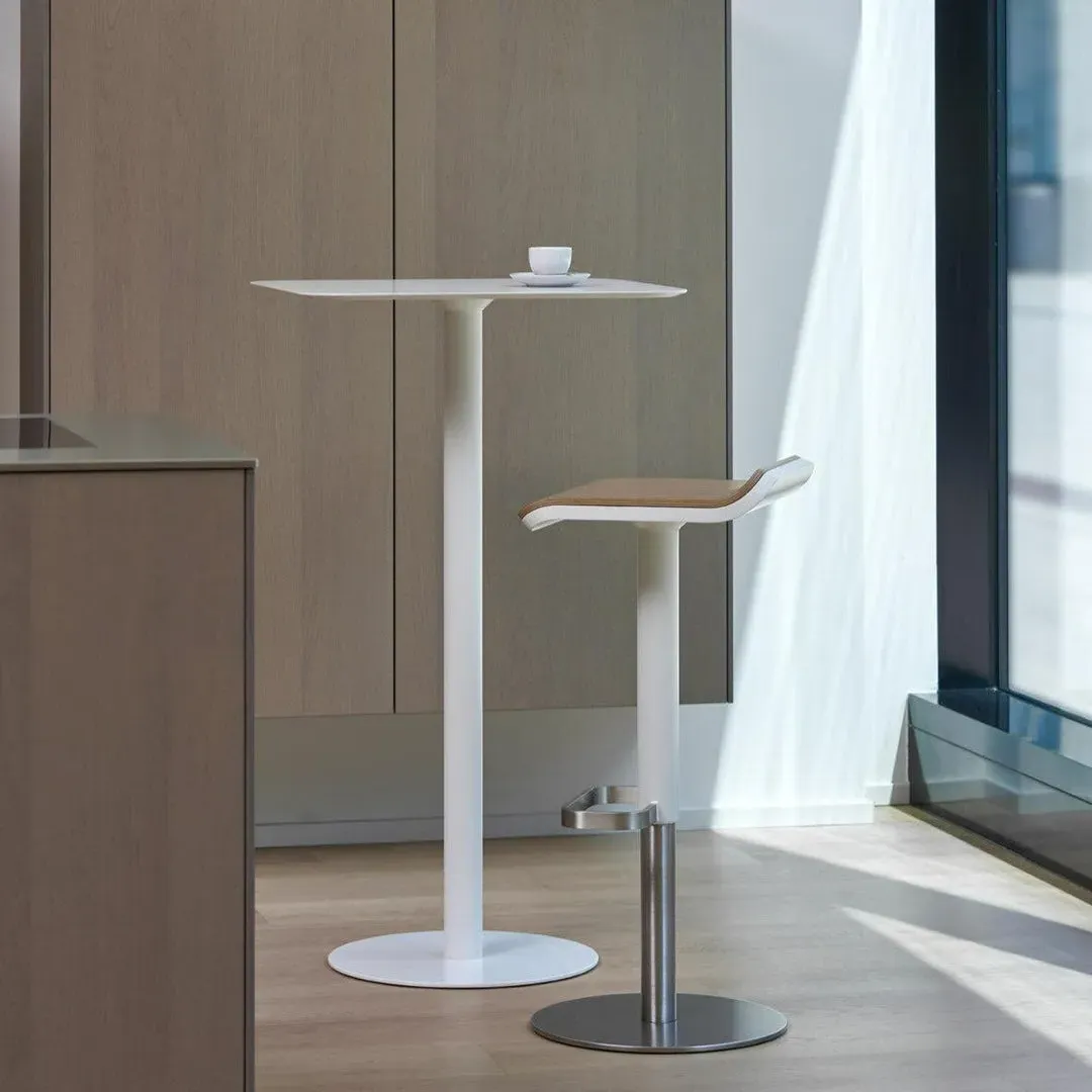 Adjustable Bar Stool - White, Oak