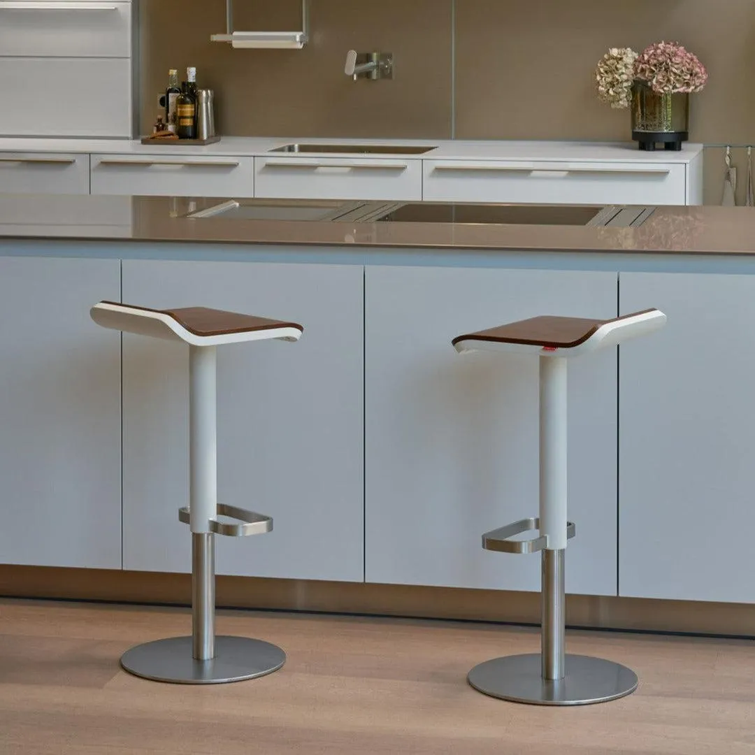 Adjustable Bar Stool - White, Walnut