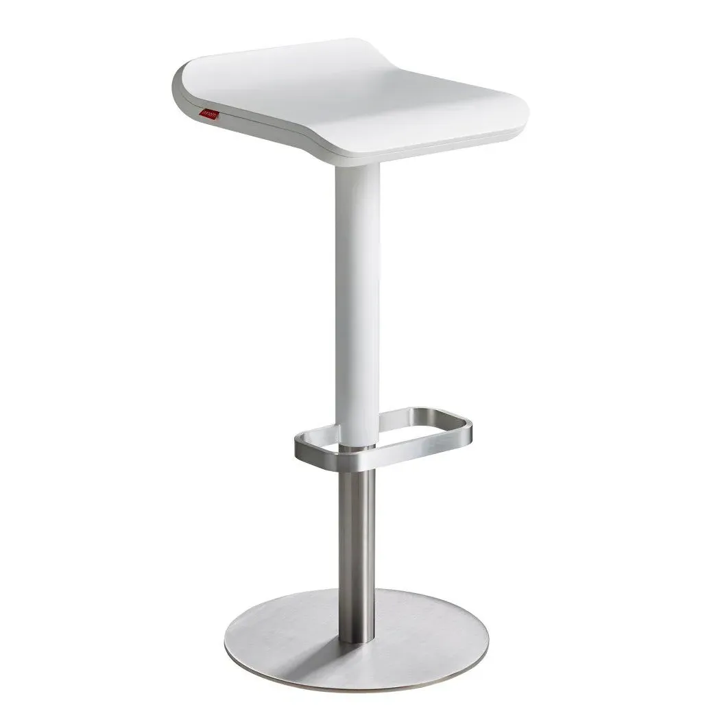 Adjustable Bar Stool - White