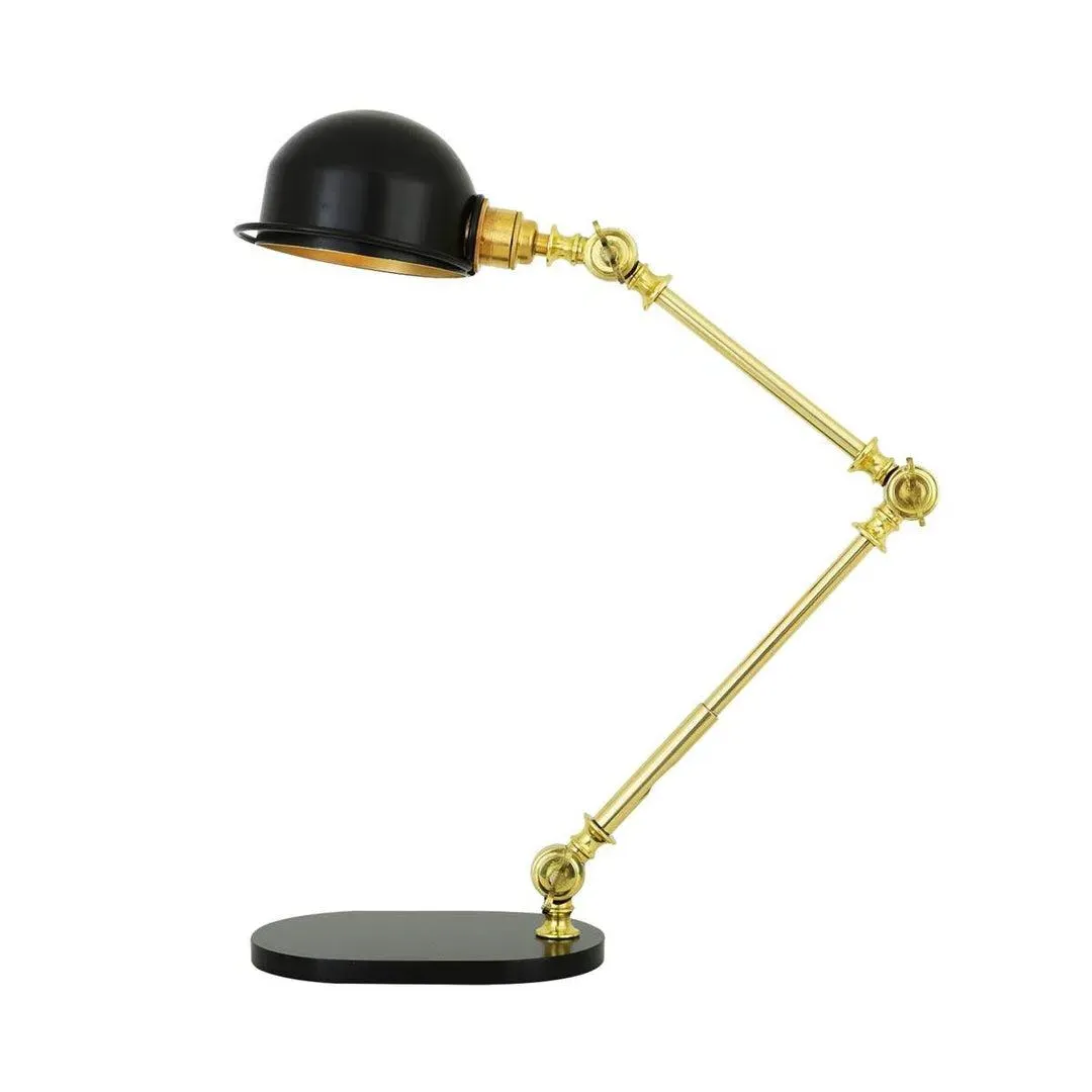 Adjustable Desk Lamp with Swivel Joints - Brass