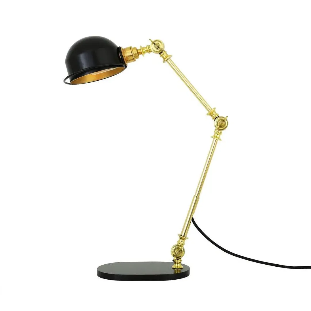 Adjustable Desk Lamp with Swivel Joints - Brass