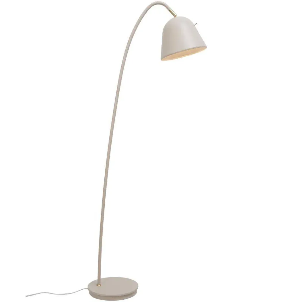 Adjustable Floor Lamp - Beige, Brass