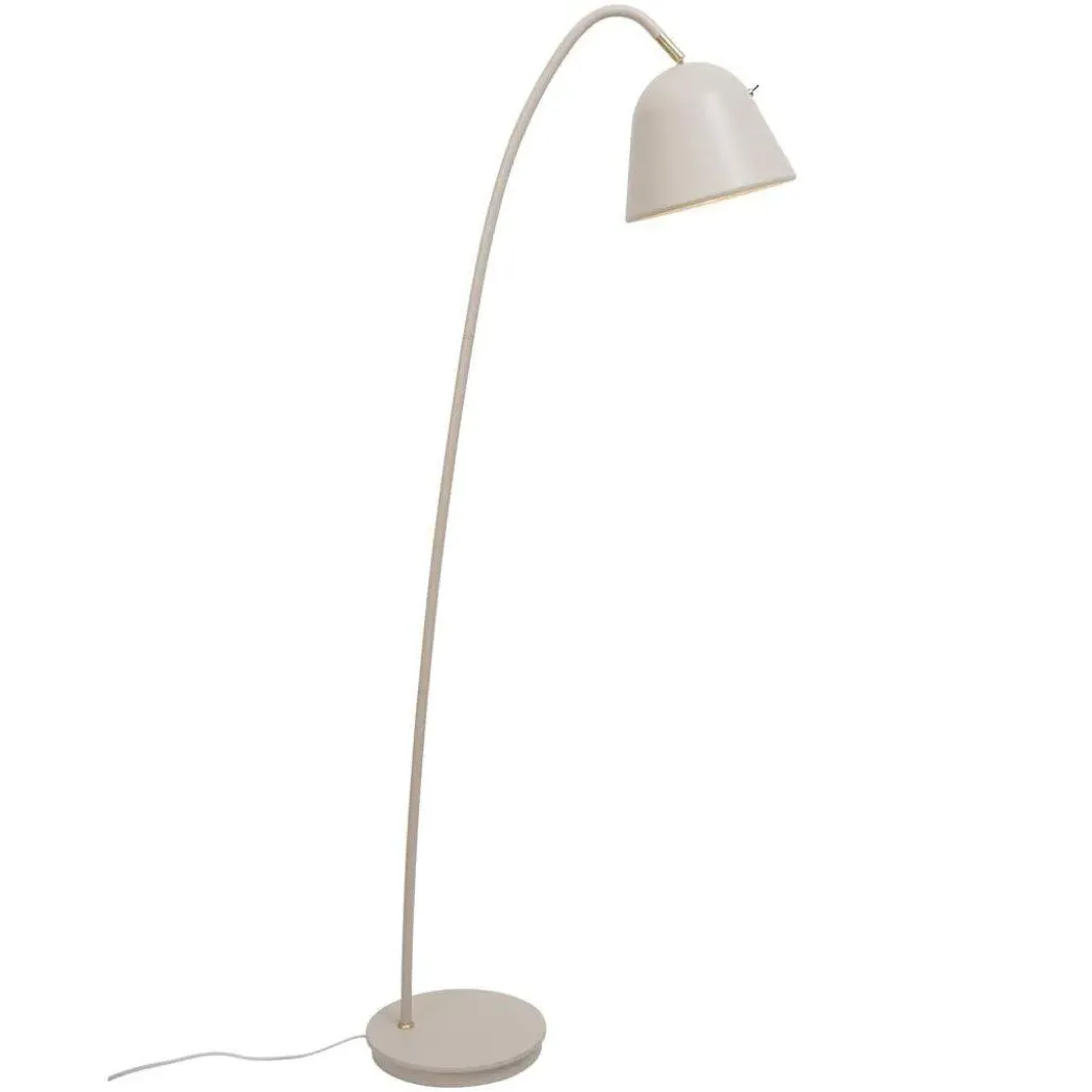 Adjustable Floor Lamp - Beige, Brass