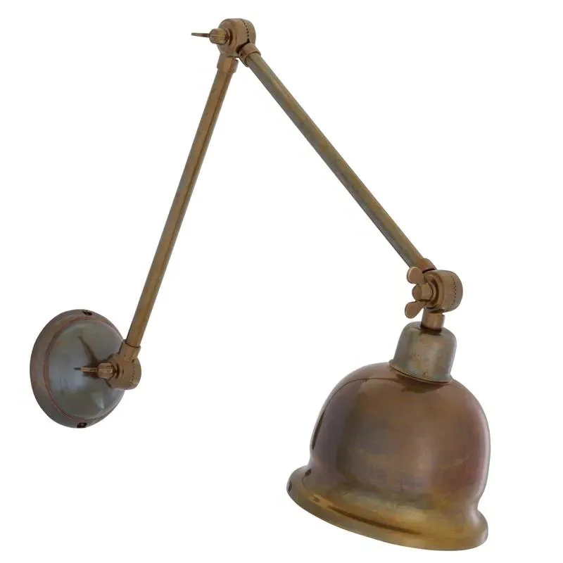 Adjustable Picture Light - Antique Brass image