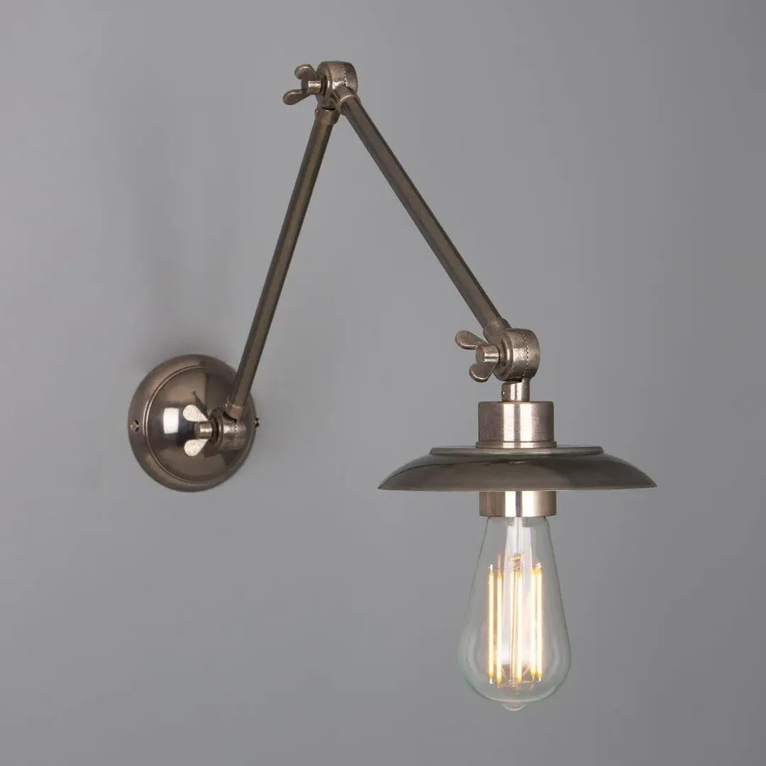 Adjustable Picture Light with Swivel Arm - Silver