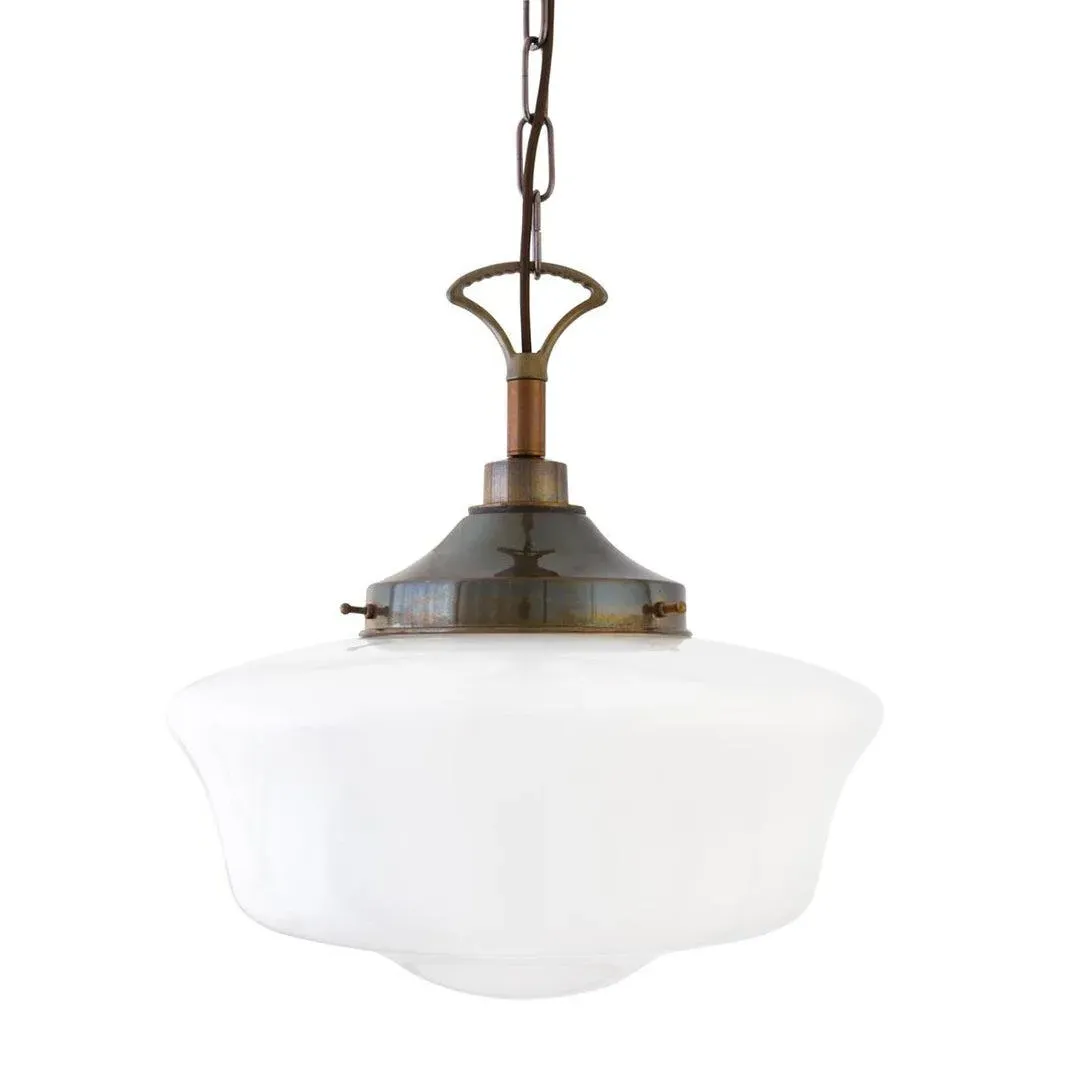 Anath Schoolhouse Pendant Light - Glass