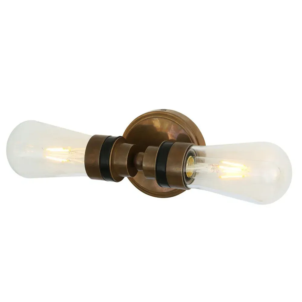 Ara Wall Light IP65 - Antique Brass