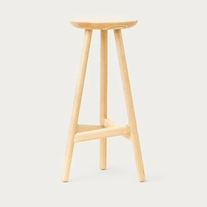 Bar Stool with Footrest - Ash