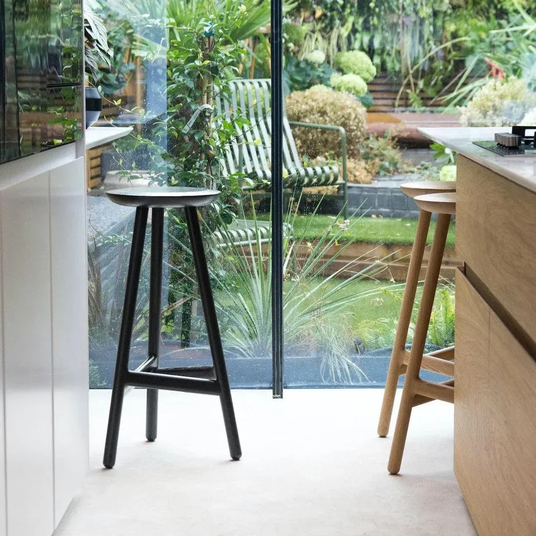 Bar Stool with Footrest - Ash