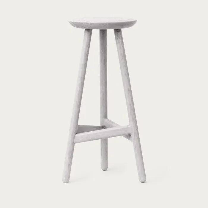 Bar Stool with Footrest - Grey