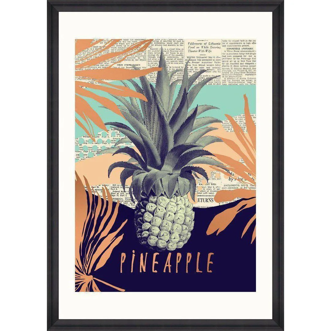 Be Pineapple Framed Wall Art - Colorful Print