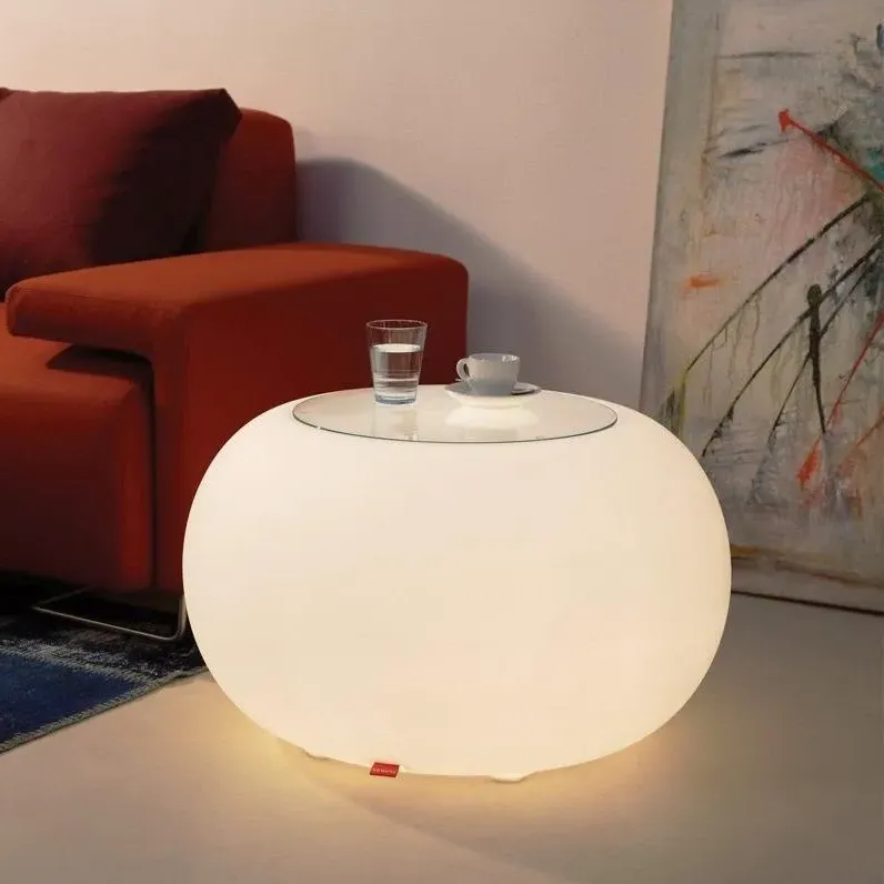 Bubble LED Coffee Table - Orange, Felt Cushion image