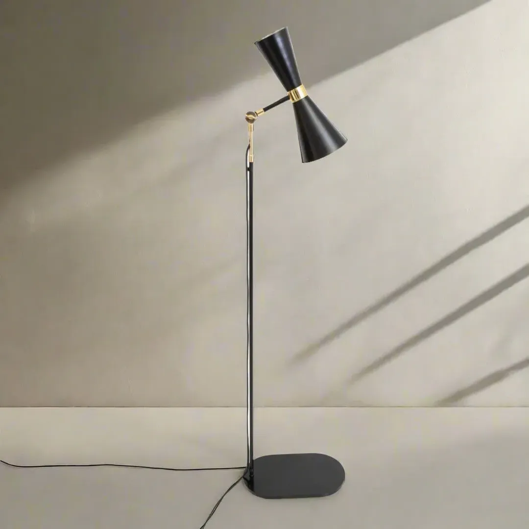 Cairo Floor Lamp Mid-Century Design - Black image