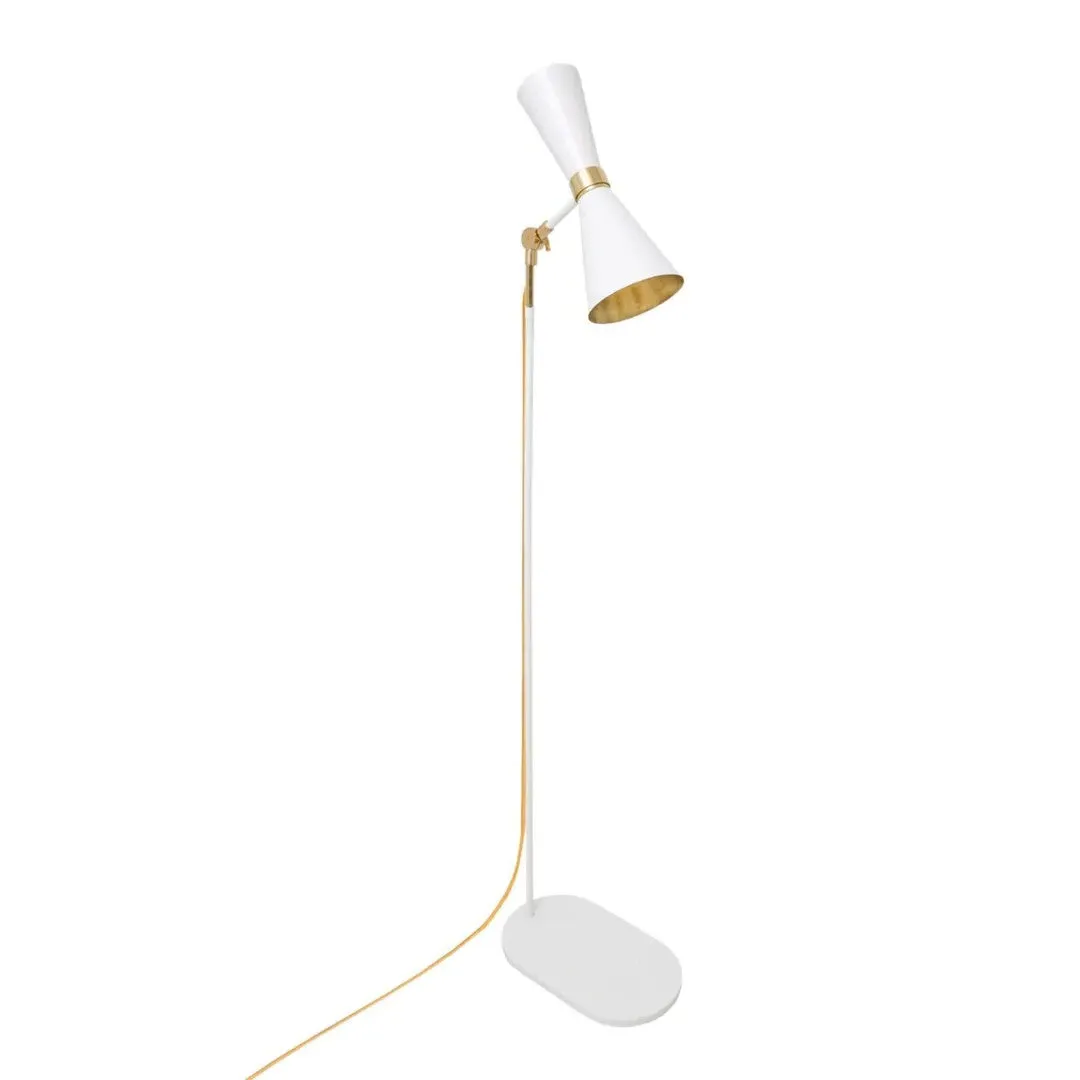 Cairo Floor Lamp Mid-Century Design - White
