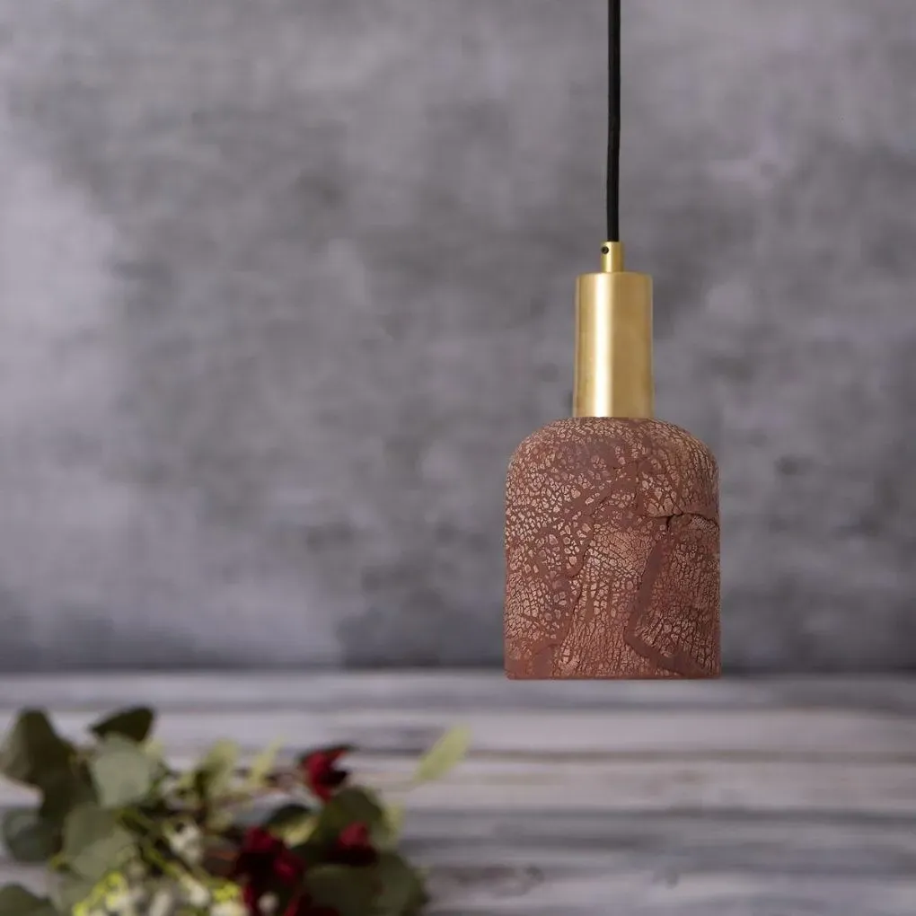 Ceramic Pendant Light - Red Iron, Ceramic