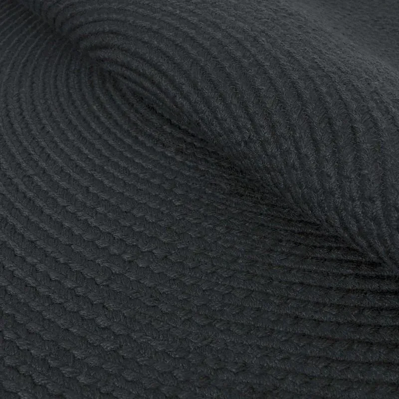Circular Woven Outdoor Rug - Charcoal, Polyester