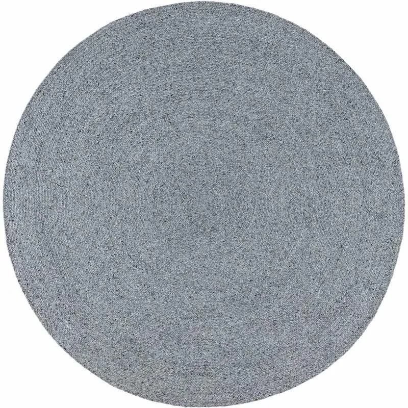 Circular Woven Outdoor Rug - Grey