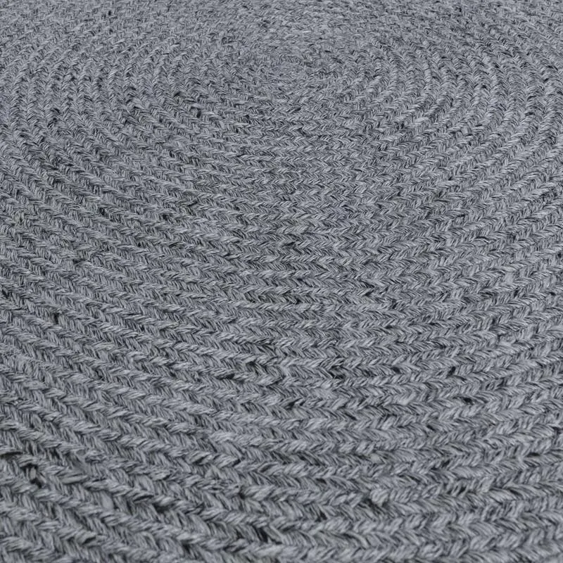 Circular Woven Outdoor Rug - Grey