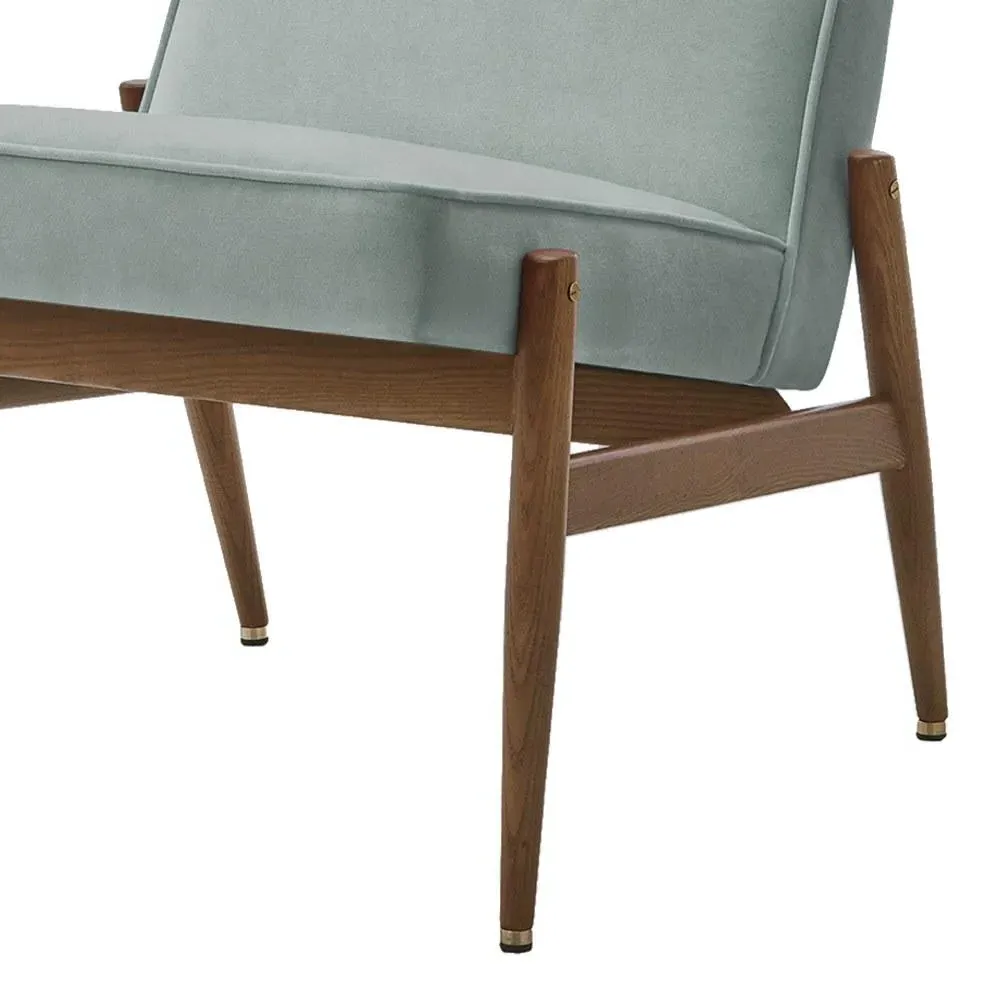 Club Chair Armless - Mint, Velvet