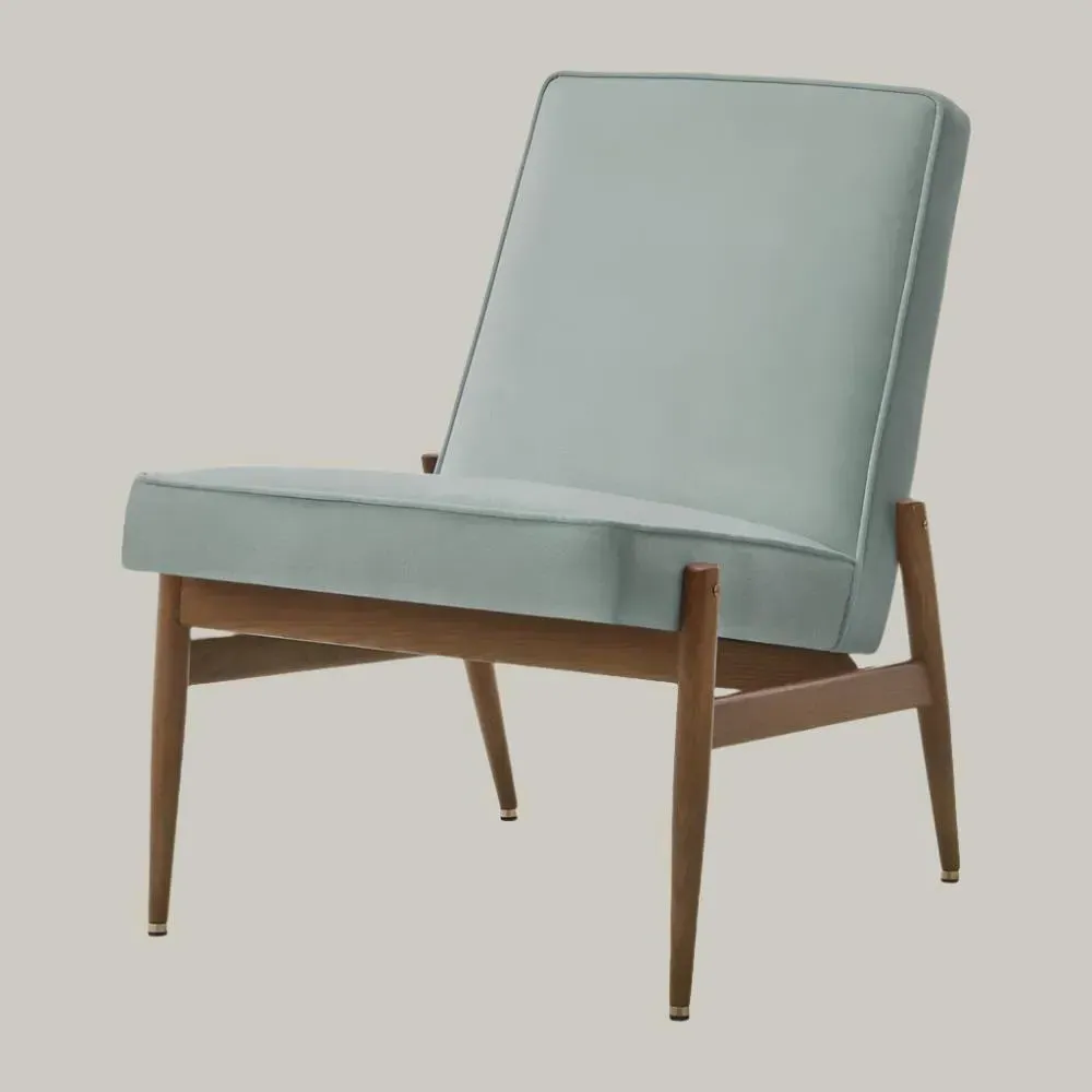 Club Chair Armless - Mint, Velvet