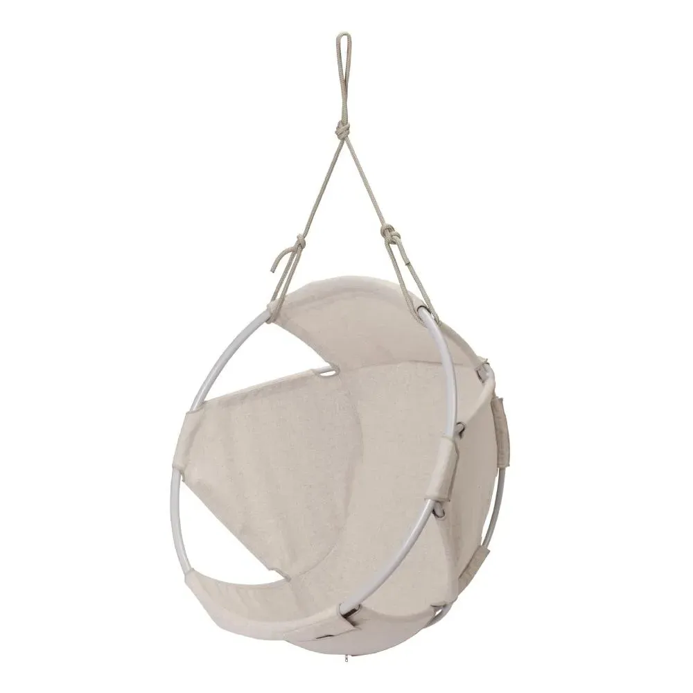 Cocoon Hanging Chair - Beige, Wool