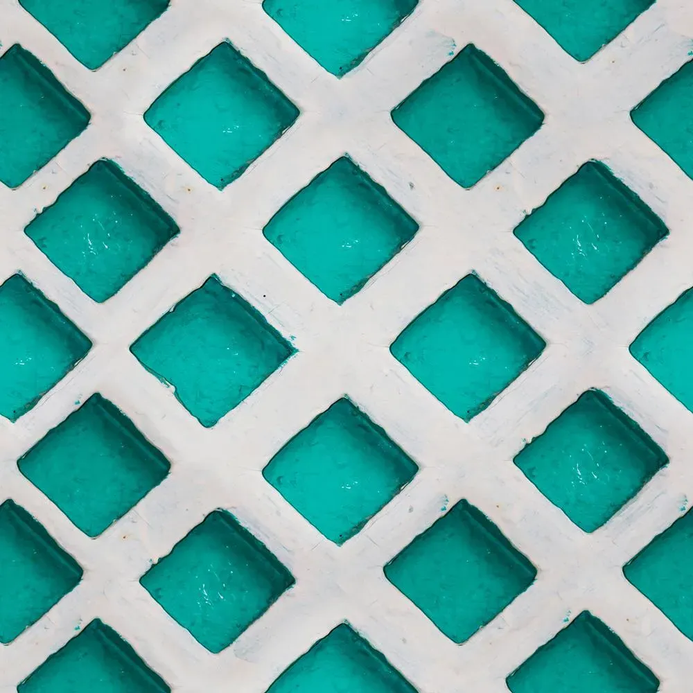 Concrete Patch Wallpaper Roll - Turquoise, Grey