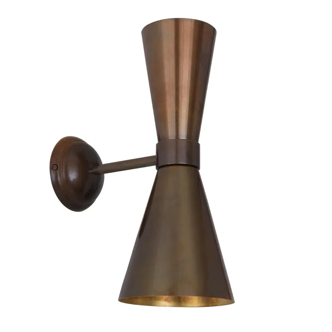 Cone Wall Light - Antique Brass, Metal image